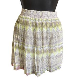 American Eagle Geometric Print Accordion Pleat Skirt